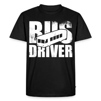 Chauffeur de bus - T-shirt Premium bio Homme - noir - Devant - Nico (187cm)