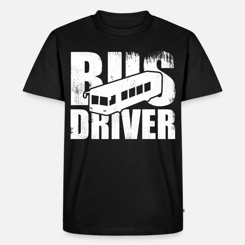 Bus Driver - Männer Premium Bio T-Shirt - Schwarz