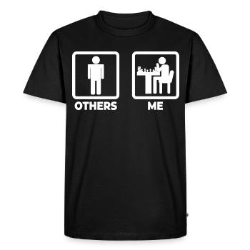Chess Stick Figure - Men's Premium Organic T-Shirt - black - Front - Nico (187cm)
