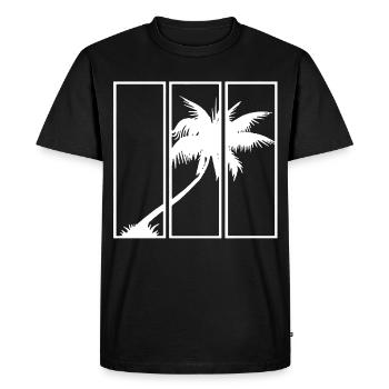 Holiday View (White) - Men's Premium Organic T-Shirt - black - Front - Nico (187cm)