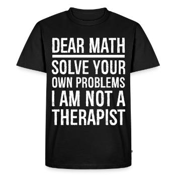 Cher math chemise drôle - T-shirt Premium bio Homme - noir - Devant - Nico (187cm)