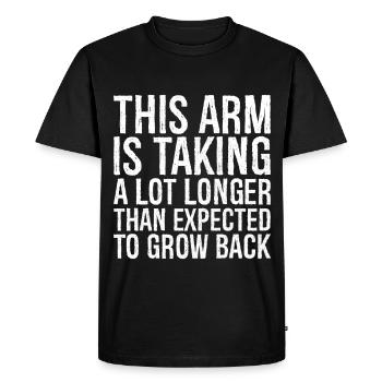 Ce bras prend beaucoup plus de temps que prévu - T-shirt Premium bio Homme - noir - Devant - Nico (187cm)