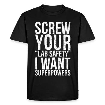 Vissez la sécurité de votre laboratoire - T-shirt Premium bio Homme - noir - Devant - Nico (187cm)