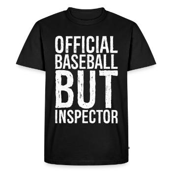 Baseball officiel mais inspecteur - T-shirt Premium bio Homme - noir - Devant - Nico (187cm)