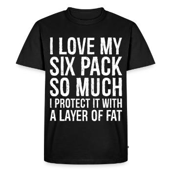 J’aime tellement mon pack de six - T-shirt Premium bio Homme - noir - Devant - Nico (187cm)