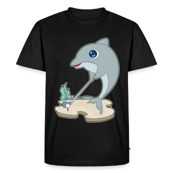 Dolphin Golf Golf Clubs - T-shirt Premium bio Homme - noir - Devant - Nico (187cm)