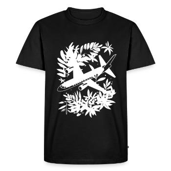 Style de bande dessinée d’avion - T-shirt Premium bio Homme - noir - Devant - Nico (187cm)