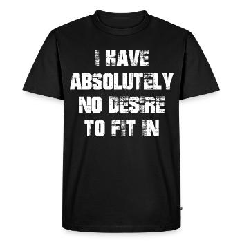Je n’ai absolument aucune envie de m’intégrer - T-shirt Premium bio Homme - noir - Devant - Nico (187cm)