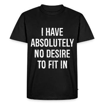 Je n’ai absolument aucune envie de m’intégrer - T-shirt Premium bio Homme - noir - Devant - Nico (187cm)