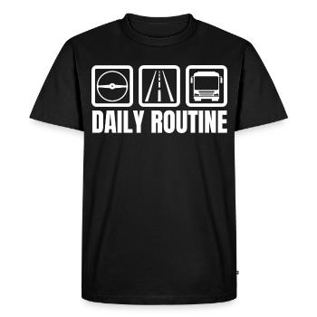 Daily Routine - Men's Premium Organic T-Shirt - black - Front - Nico (187cm)