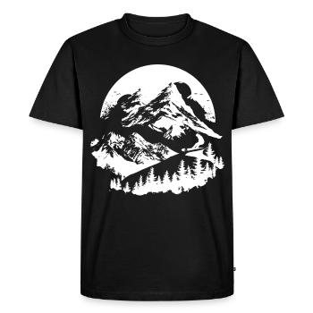 Dessin de planche à neige - T-shirt Premium bio Homme - noir - Devant - Nico (187cm)