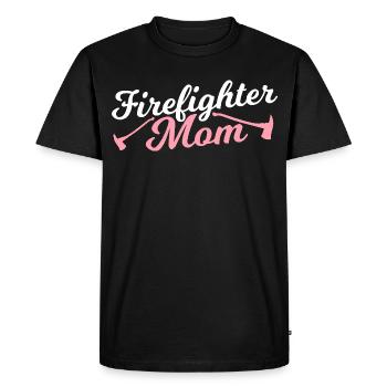 Maman pompiers - T-shirt Premium bio Homme - noir - Devant - Nico (187cm)