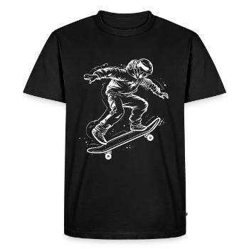 Skateboarder Sketch - Men's Premium Organic T-Shirt - black - Front - Nico (187cm)