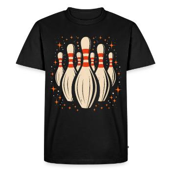 Quilles de bowling de dessin animé - T-shirt Premium bio Homme - noir - Devant - Nico (187cm)