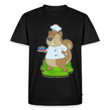 Squirrel Birthday Cake - Men's Premium Organic T-Shirt - black - Front - Nico (187cm)