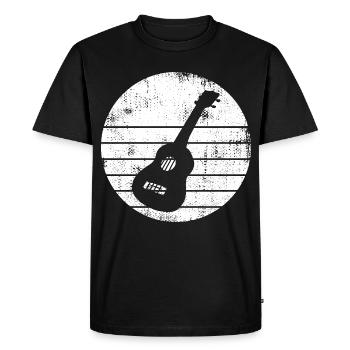 Ukulele Drawing - Men's Premium Organic T-Shirt - black - Front - Nico (187cm)