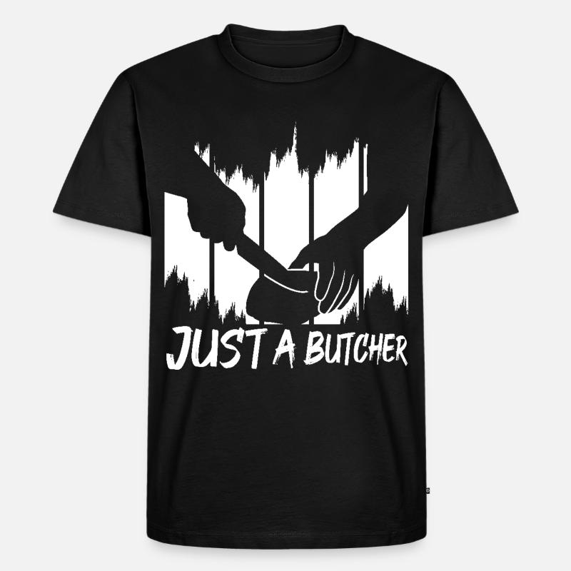 Nur ein Metzger - Männer Premium Bio T-Shirt - Schwarz