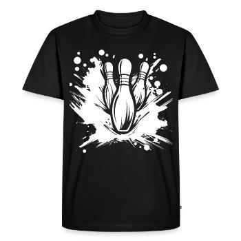 Bowling - T-shirt Premium bio Homme - noir - Devant - Nico (187cm)