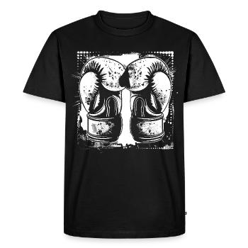 Boxing Gloves Sketch - Men's Premium Organic T-Shirt - black - Front - Nico (187cm)