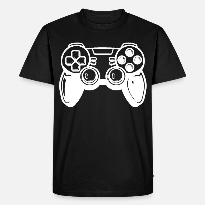 Videogames Controller - Männer Premium Bio T-Shirt - Schwarz