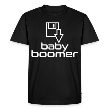 Disquette Baby Boomer - T-shirt Premium bio Homme - noir - Devant - Nico (187cm)