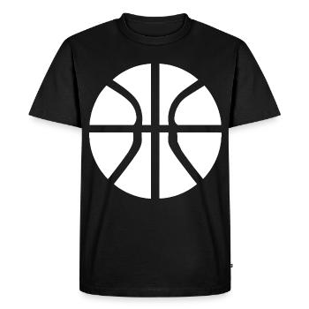 Dessin animé de ballon de basket-ball - T-shirt Premium bio Homme - noir - Devant - Nico (187cm)