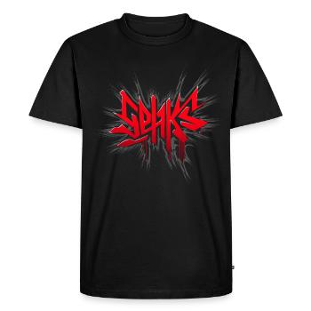 Explosion rouge de Sehks - T-shirt Premium bio Homme - noir - Devant - Nico (187cm)