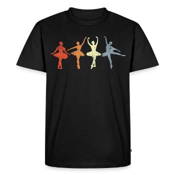Ballet Girl Dance Vintage Look - Men's Premium Organic T-Shirt - black - Front - Nico (187cm)
