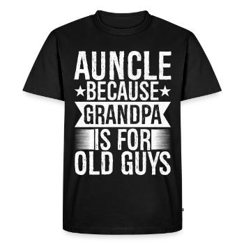 aoncle parce que grand-père est pour les vieux - T-shirt Premium bio Homme - noir - Devant - Nico (187cm)