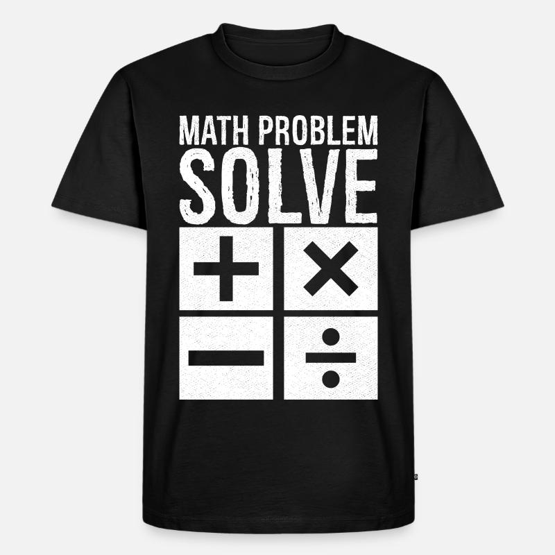 math problem solve - Men's Premium Organic T-Shirt - black