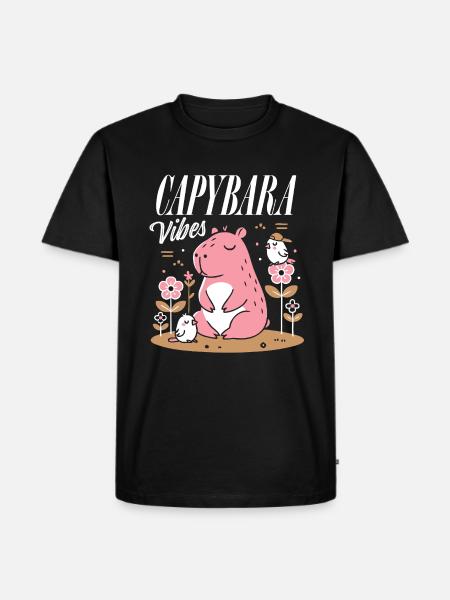 Ambiance détendue de Capybara - T-shirt Premium bio Homme - noir
