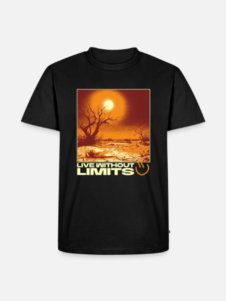 Live Without Limits – Surreal Desert Scene - Men's Premium Organic T-Shirt - black