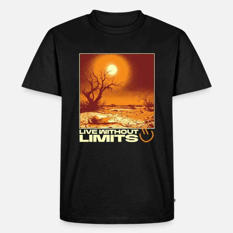 Live Without Limits – Surreal Desert Scene - Männer Premium Bio T-Shirt - Schwarz