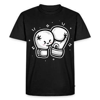 Boxe - T-shirt Premium bio Homme - noir - Devant - Nico (187cm)