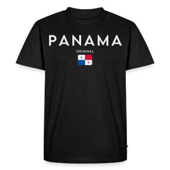 Drapeau panaméen, fierté panaméenne - T-shirt Premium bio Homme - noir - Devant - Nico (187cm)