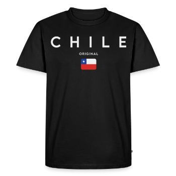 Flag of Chile, Chilean pride - Men's Premium Organic T-Shirt - black - Front - Nico (187cm)