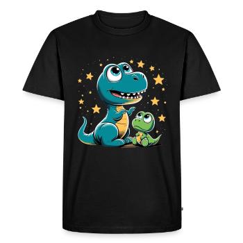 T-Rex Baby Dino Frères et sœurs Dinobaby Cadeau - T-shirt Premium bio Homme - noir - Devant - Nico (187cm)