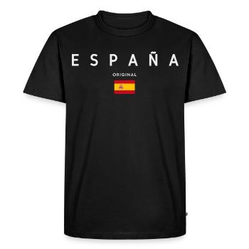 Drapeau de l’Espagne, fierté espagnole - T-shirt Premium bio Homme - noir - Devant - Nico (187cm)