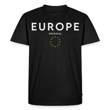 Drapeau de l’Europe, fierté européenne - T-shirt Premium bio Homme - noir - Devant - Nico (187cm)