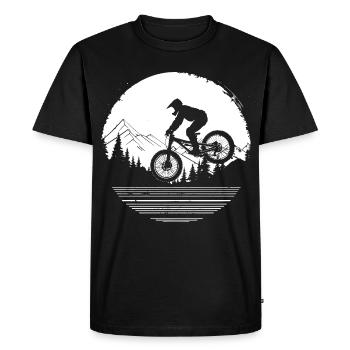 Amateurs de VTT - T-shirt Premium bio Homme - noir - Devant - Nico (187cm)