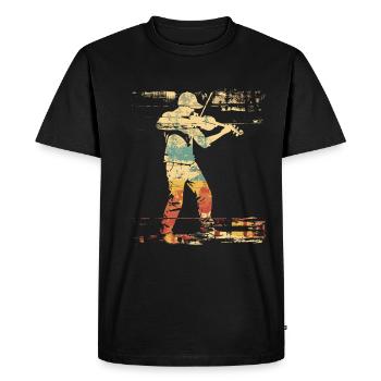 Violon Style BD - T-shirt Premium bio Homme - noir - Devant - Nico (187cm)