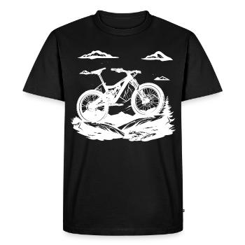 Amateurs de VTT - T-shirt Premium bio Homme - noir - Devant - Nico (187cm)