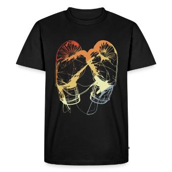 Retro Boxing Gloves - Men's Premium Organic T-Shirt - black - Front - Nico (187cm)