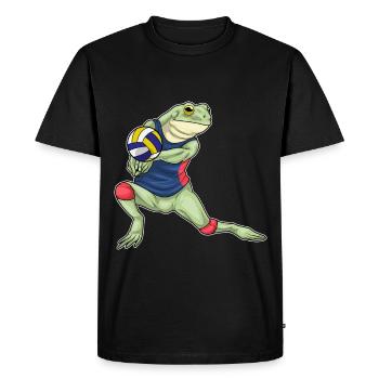 Frog Volleyball Player Volleyball - Men's Premium Organic T-Shirt - black - Front - Nico (187cm)