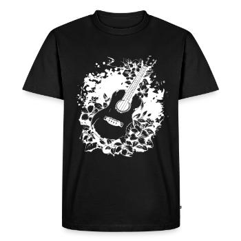 Funny Ukulele - Men's Premium Organic T-Shirt - black - Front - Nico (187cm)