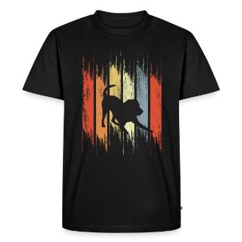 Dog vintage look - Men's Premium Organic T-Shirt - black - Front - Nico (187cm)