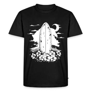 Planche de surf - T-shirt Premium bio Homme - noir - Devant - Nico (187cm)