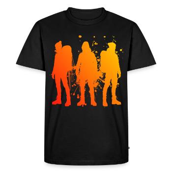 Bloc Grimpeurs Bloc Femme Homme - T-shirt Premium bio Homme - noir - Devant - Nico (187cm)