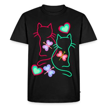 Bébés chats Enfant Tout-petits pour Enfants Chat - T-shirt Premium bio Homme - noir - Devant - Nico (187cm)