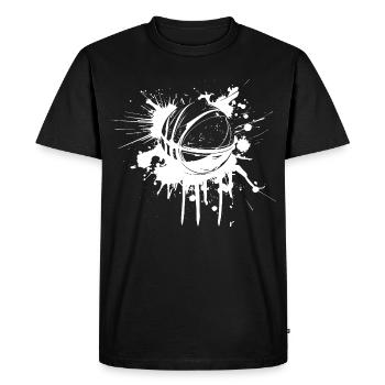 Graffiti de ballon de basket-ball - T-shirt Premium bio Homme - noir - Devant - Nico (187cm)